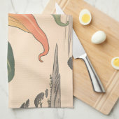 Illustration alter Chili-Pfeffer Geschirrtuch (Viertel Falte)