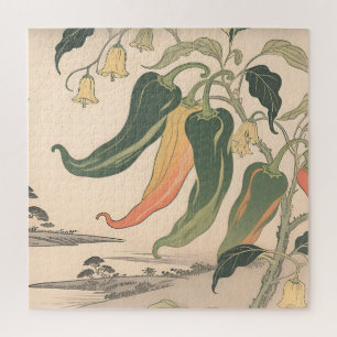 Illustration alter Chili-Pfeffer Puzzle