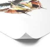 Illustration alter Schmetterlinge Poster (Ecke)