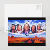 Illustration amerikanischer Ureinwohner Postkarte (Vorne/Hinten)