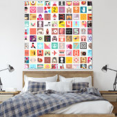 Illustration Art Collage Leinwanddruck (Insitu (Schlafzimmer))