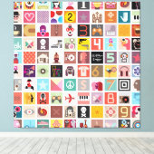 Illustration Art Collage Leinwanddruck (Insitu (Holzboden))