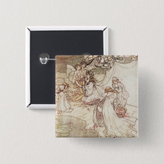 Illustration Arthurs Rackham | für Märchen, Fa Button (Vorne & Hinten)