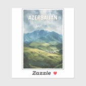 Illustration Aserbaidschan Kunst Vintag Aufkleber (Blatt)