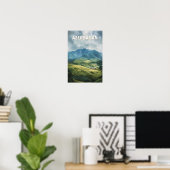 Illustration Aserbaidschan Kunst Vintag Poster (Heimbüro)