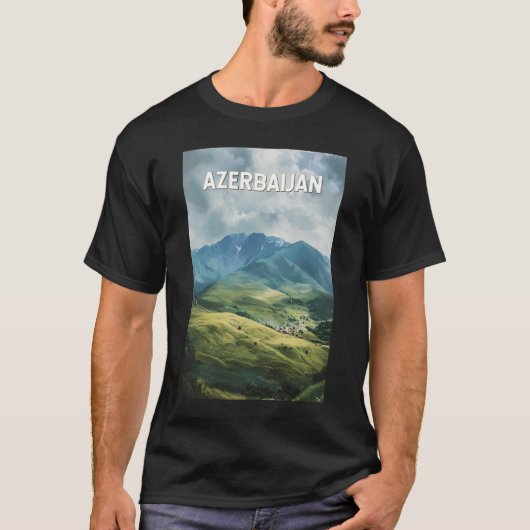 Illustration Aserbaidschan Kunst Vintag T-Shirt (Vorderseite)