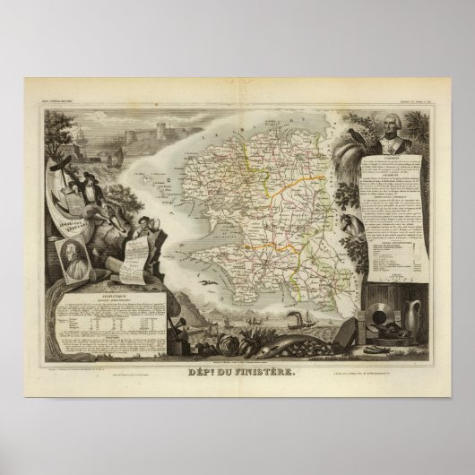 Illustration Atlas Maps Poster (Vorne)