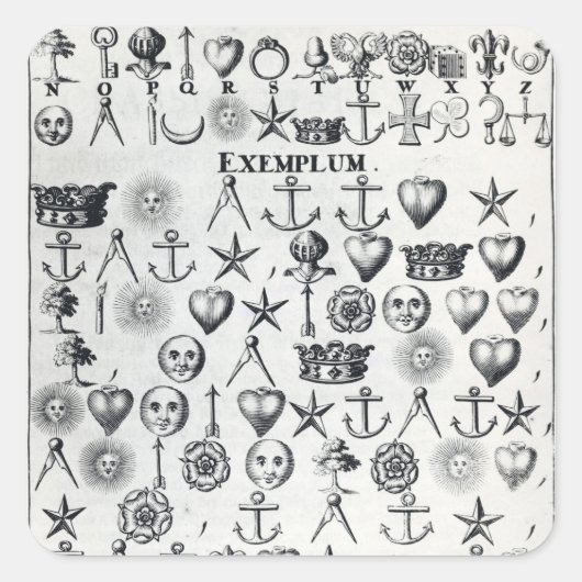 Illustration aus Buch 9 Quadratischer Aufkleber (Vorderseite)