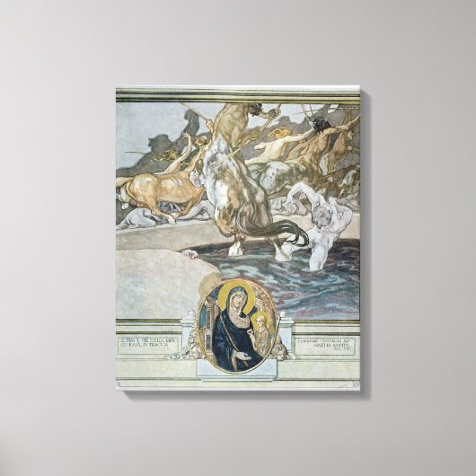 Illustration aus Dantes 'Göttlicher Komödie' Leinwanddruck (Vorderseite)