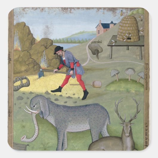 Illustration aus dem "Buch des Einfachen Quadratischer Aufkleber (Vorderseite)