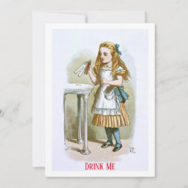 Illustration aus dem Kinderzimmer Alice - Trink ic Mitteilungskarte