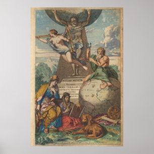 Illustration aus einem alten Atlas Poster