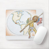 Illustration aztekischen Jaguar-Kriegers Mousepad (Mit Mouse)