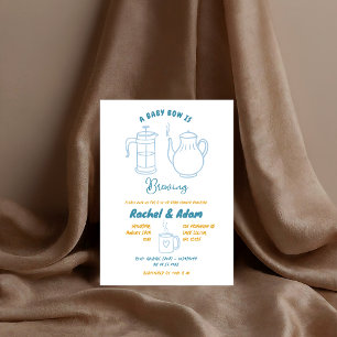 Illustration Baby Dusche Tee Doodle Einladung