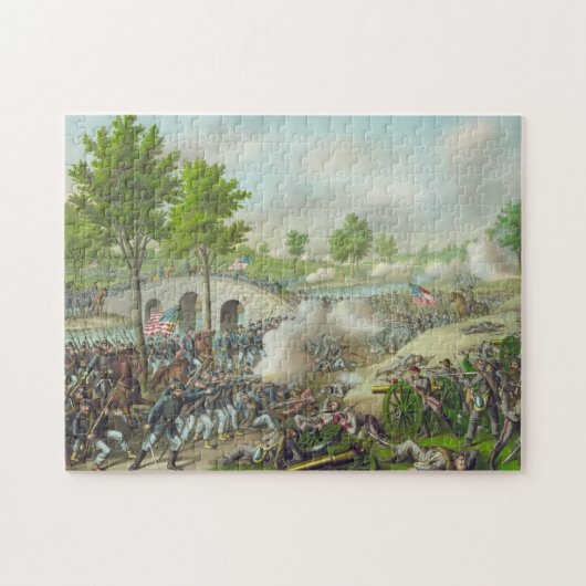 Illustration Battle Antietam US Zivil War, 1862, Puzzle (Horizontal)