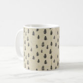 Illustration Baum Berg Muster Rustikal Kaffeetasse (Vorderseite Links)