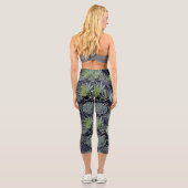 Illustration beliebter überdachter Pflanze Capri Leggings (Rückseite)