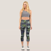 Illustration beliebter überdachter Pflanze Capri Leggings (Vorderseite)