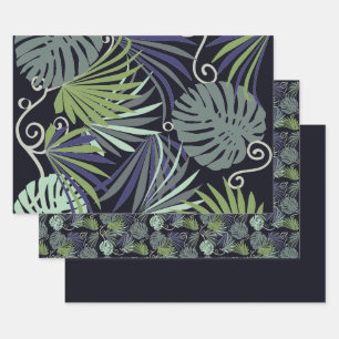 Illustration beliebter überdachter Pflanze Geschenkpapier Set