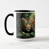 Illustration benutzerdefinierter Monogramm-Tiger Tasse (Links)