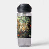 Illustration benutzerdefinierter Monogramm-Tiger Trinkflasche (Rückseite)