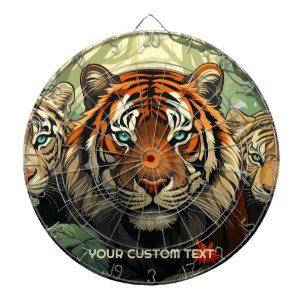 Illustration benutzerdefinierter Text-Tiger Dartscheibe