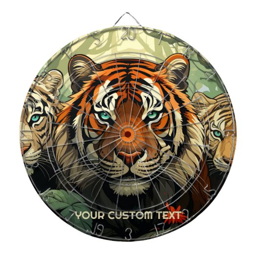 Illustration benutzerdefinierter Text-Tiger Dartscheibe (vorne)