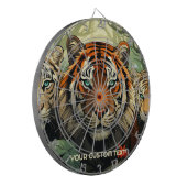 Illustration benutzerdefinierter Text-Tiger Dartscheibe (Vorderseite Links)