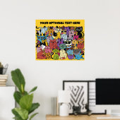 Illustration benutzerdefinierter Text- und Farbfun Poster (Heimbüro)