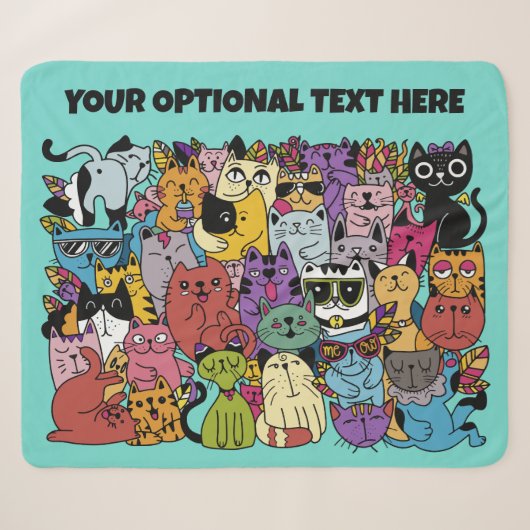 Illustration benutzerdefinierter Text- und Farbfun Sherpadecke (Vorderseite (Horizontal))
