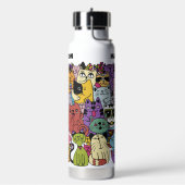 Illustration benutzerdefinierter Text- und Farbfun Trinkflasche (Links)