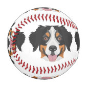 Illustration Bernese Mountain Dog Baseball (Vorderseite Links)