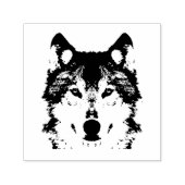 Illustration Black Wolf Permastempel (Design)