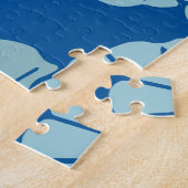 Illustration blauer japanischer Muster Puzzle (Seite)