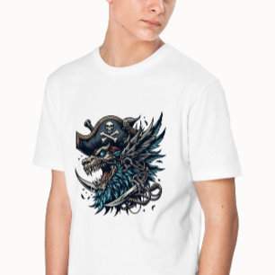 Illustration Blue Dragon Pirate T - Shirt