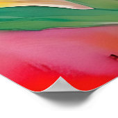 Illustration blühender blühender Blume Poster (Ecke)