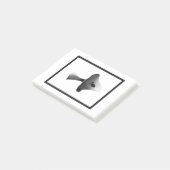 Illustration Cartoon für Schwarz-Weiß-Pilze Post-it Klebezettel (angewinkelt)