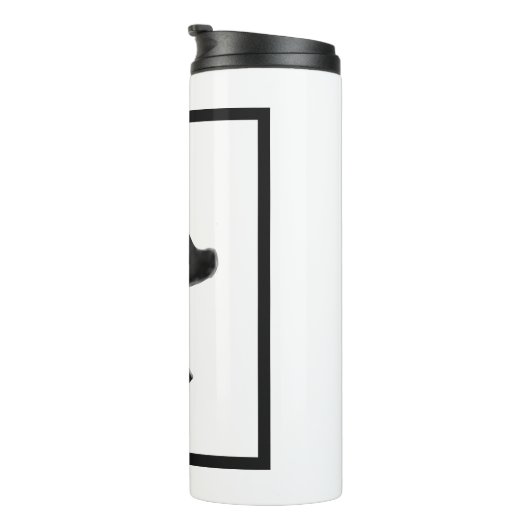 Illustration Cartoon für Schwarz-Weiß-Pilze Thermosbecher (Nach rechts gedreht)