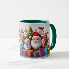 Illustration Cartoon Weihnachts Thema Tasse