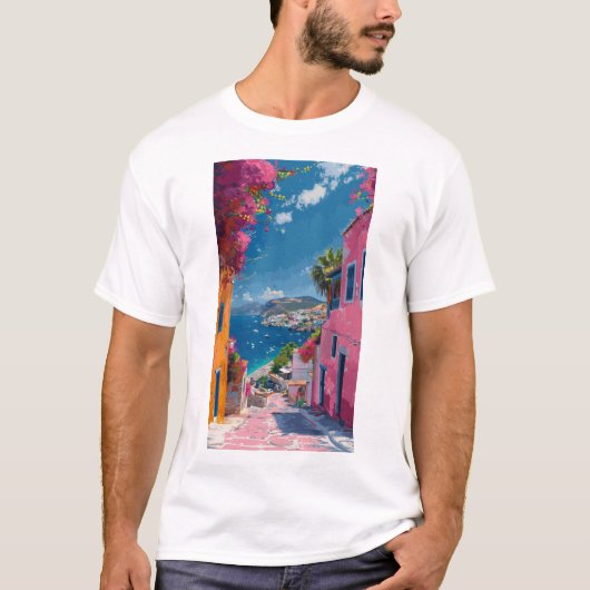 Illustration Collage of Bodrum T-sh T-Shirt (Vorderseite)