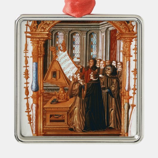 Illustration, den Chor-Gesang darstellend Ornament Aus Metall (Vorne)