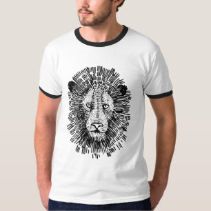 Illustration der abstrakten fetten Löwenwand T-Shirt