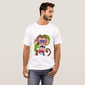 Illustration der Affenfigur "Funny Cartoon" T-Shirt (Vorne ganz)