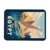 Illustration der ägyptischen Pyramide Reise Kunst Magnet (Horizontal)