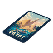 Illustration der ägyptischen Pyramide Reise Kunst Magnet (Linke Seite)