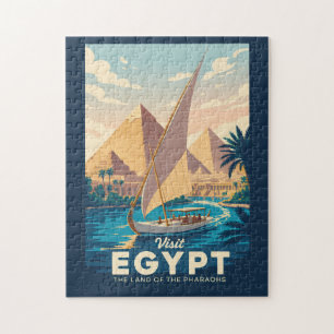 Illustration der ägyptischen Pyramide Reise Kunst Puzzle