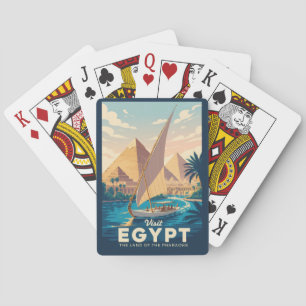 Illustration der ägyptischen Pyramide Reise Kunst Spielkarten