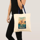 Illustration der ägyptischen Pyramide Reise Kunst  Tragetasche (Vorderseite (Produkt))