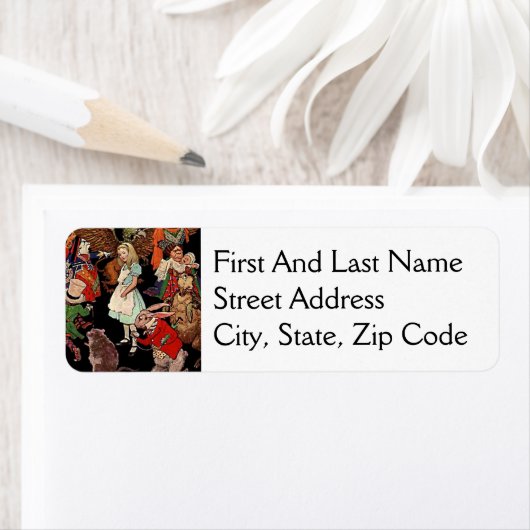 Illustration der Alice im Wunderland mit Freunden (Insitu)