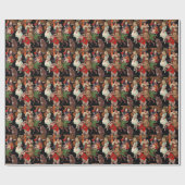 Illustration der Alice im Wunderland mit Freunden Geschenkpapier (Flach)